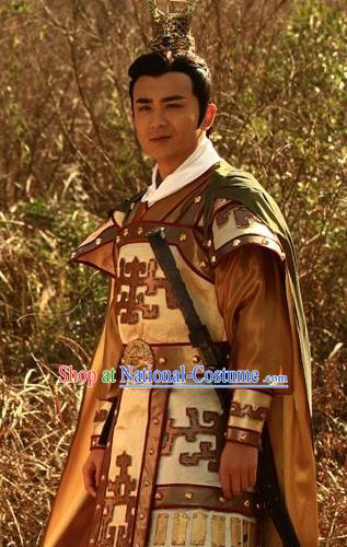 Traditional Chinese Ancient Three Kingdoms Period Wei State Emperor Cao Pi Historical Costume for Men