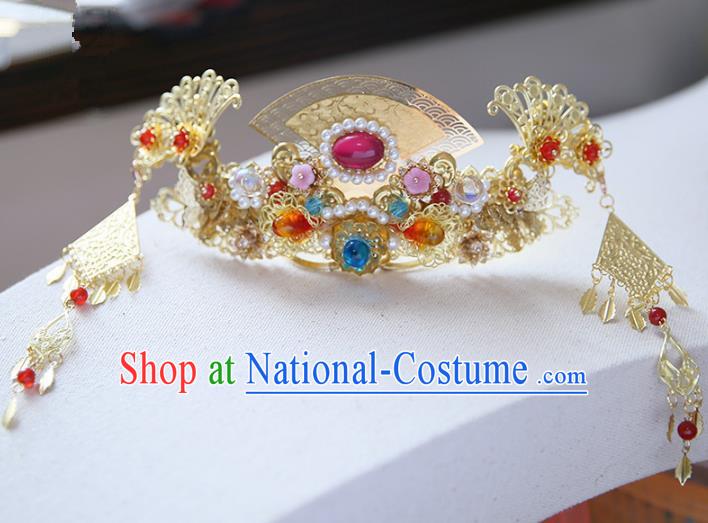 Chinese Ancient Hanfu Handmade Tassel Hairpins Phoenix Coronet Step Shake Hair Accessories for Women