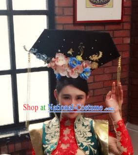 Top Grade China Hair Accessories Qing Dynasty Princess Phoenix Coronet Stage Performance Palace Headdress for Women