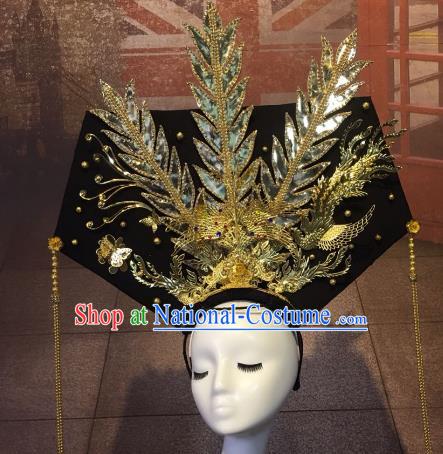 Top Grade China Style Palace Hair Accessories Stage Performance Qing Dynasty Headdresses for Women