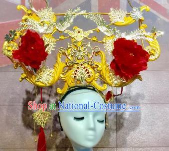 Top Grade China Handmade Hair Accessories Stage Performance Queen Phoenix Coronet Headdress for Women