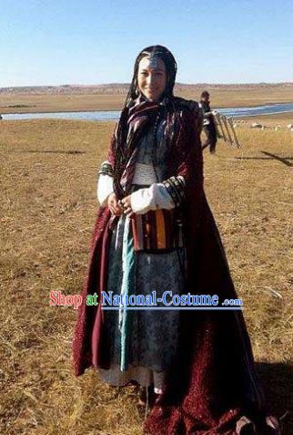 Ancient Chinese Yuan Dynasty Mongol Princess Replica Costume for Women