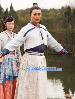 Ancient Chinese Tang Dynasty Famous Litterateur Poet Chen Zi-ang  Replica Costumes for Men