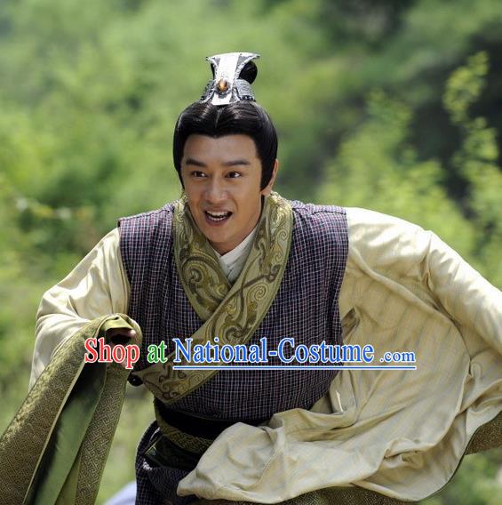 Ancient Chinese Spring and Autumn Period Yue State Statesman Strategist Fan Li Replica Costumes for Men