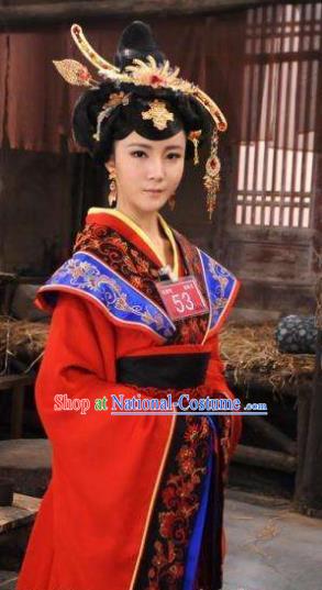 Ancient Chinese Spring and Autumn Period Palace Lady Xi Shi Hanfu Dress Replica Costume for Women