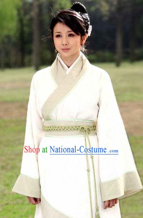 Chinese Ancient Han Dynasty Aristocratic Lady Liu Lanzhi Hanfu Dress Replica Costume for Women