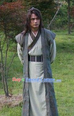 Chinese Ancient Han Dynasty Swordsman Knight-errant Guo Xie Replica Costume for Men