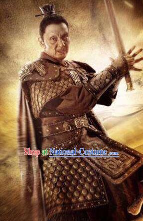 Ancient Chinese Han Dynasty Military Officer General Liu Zhu Replica Costume for Men