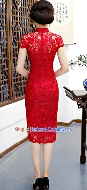 Traditional Ancient Chinese Young Women Cheongsam Dress Republic of China Tangsuit Stand Collar Blouse Dress Tang Suit Clothing