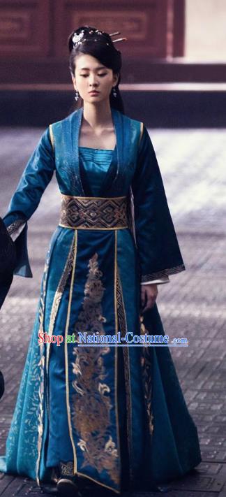 Chinese Nirvana in Fire Northern and Southern Dynasties Ancient Princess Consort Hanfu Dress Replica Costume for Women