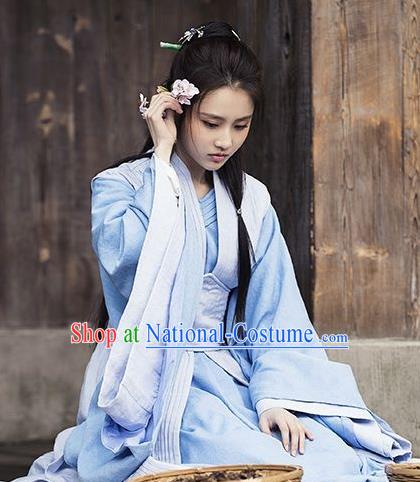 Chinese Nirvana in Fire Northern and Southern Dynasties Female Physician Hanfu Dress Replica Costume for Women