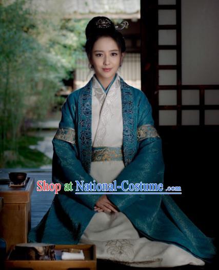 Nirvana in Fire Chinese Ancient Dowager Female General Meng Qianxue Hanfu Dress Replica Costume for Women