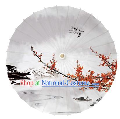 Chinese Handmade Paper Umbrella Folk Dance Printing Oil-paper Umbrella Yangko Umbrella