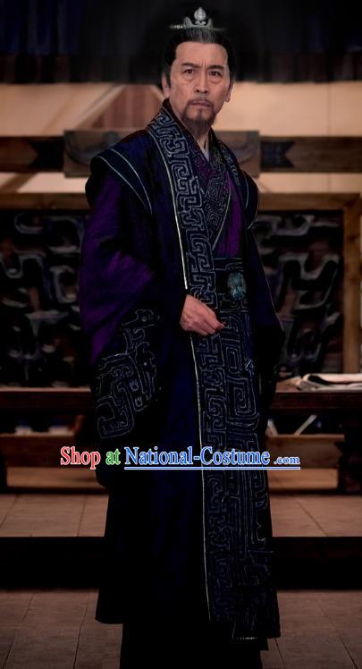 Chinese Ancient Nirvana in Fire Southern and Northern Dynasties Prime Minister Xun Baishui Replica Costume for Men