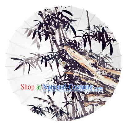 Chinese Traditional Artware Ink Wash Painting Bamboo Paper Umbrella Oil-paper Umbrella Handmade Umbrella