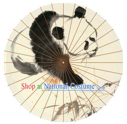 Chinese Traditional Artware Paper Umbrellas Ink Painting Pandas Oil-paper Umbrella Handmade Umbrella