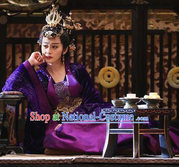 Nirvana in Fire Chinese Ancient Liang State Empress Xun Embroidered Replica Costume for Women