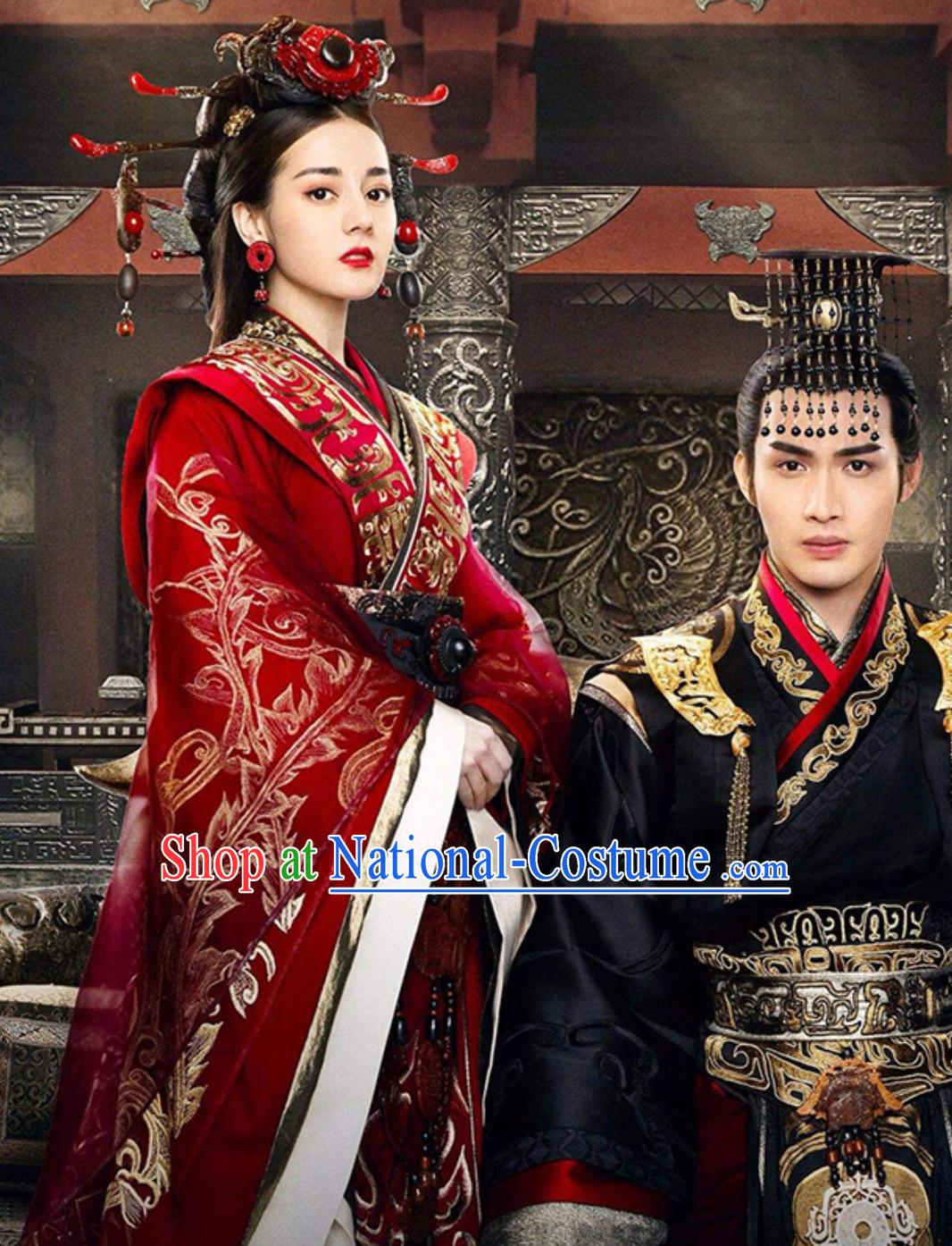 Ancient Chinese Imperial Wedding Clothing Imperial Robes Theater and Reenactment Costumes Hanzhuang Hanfu for Women