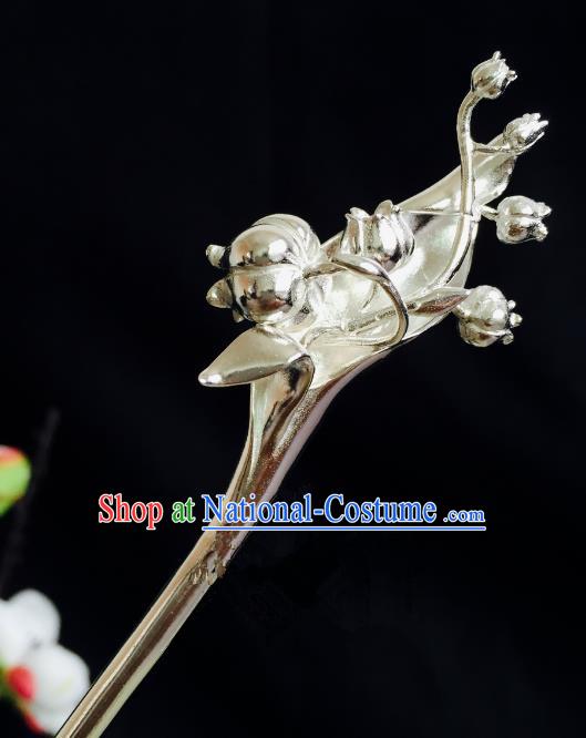 Chinese Handmade Classical Hair Accessories Hairpin Hair Stick Hanfu Argent Hairpins for Women