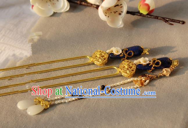 Chinese Handmade Classical Hair Accessories Wedding Hairpins Hanfu Tassel Step Shake for Women