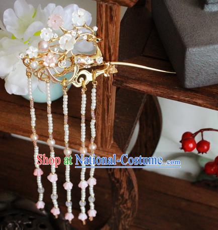 Chinese Handmade Classical Hair Accessories Wedding Tassel Hairpins Hanfu Step Shake for Women