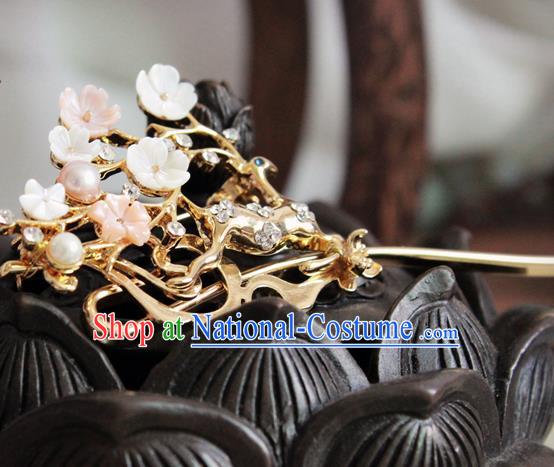 Chinese Handmade Classical Hair Accessories Wedding Beer Hairpins Hanfu Hair Clip for Women