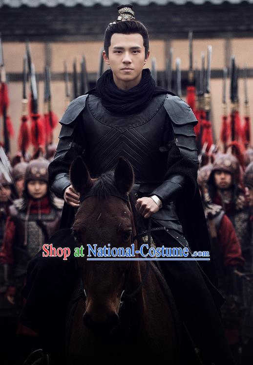 Nirvana in Fire Chinese Ancient Young General Replica Costume Knight-errant Helmet and Armour for Men