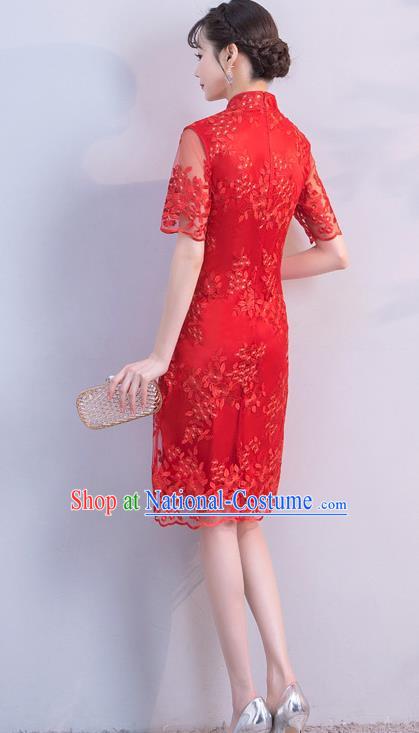 Traditional Ancient Chinese Young Women Cheongsam Dress Republic of China Tangsuit Stand Collar Blouse Dress Tang Suit Clothing