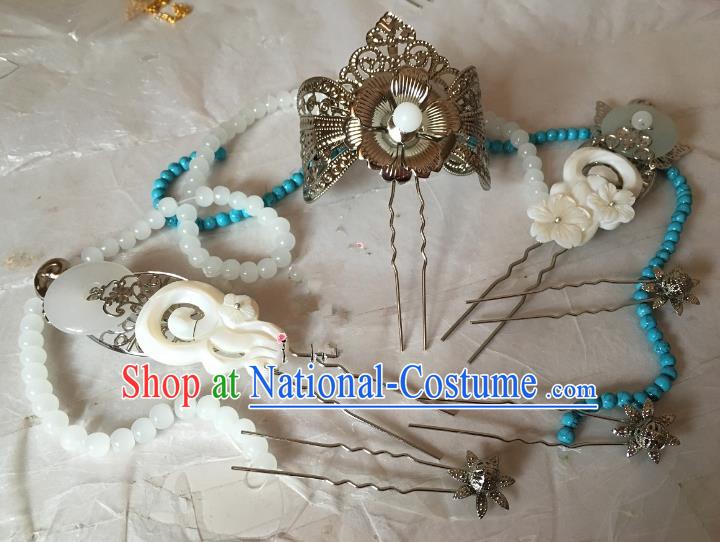 Traditional Chinese Ancient Princess Hair Accessories Hairpins Complete Set for Women