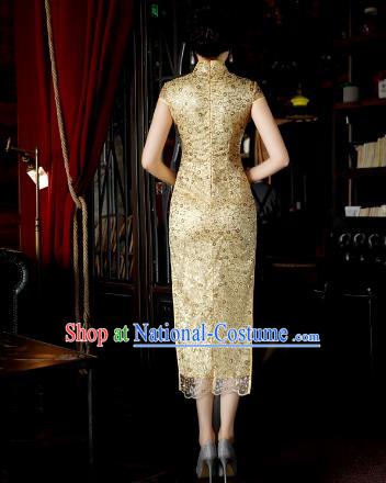 Traditional Ancient Chinese Young Women Cheongsam Dress Republic of China Tangsuit Stand Collar Blouse Dress Tang Suit Clothing