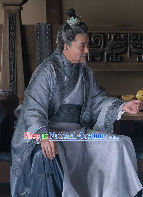 Chinese Ancient Northern and Southern Dynasties Nirvana in Fire Marquis Changlin Embroidered Replica Costume for Men