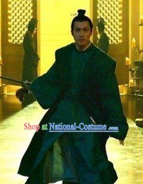 Chinese Ancient Tang Dynasty Prince Shou Li Mao Embroidered Replica Costume for Men