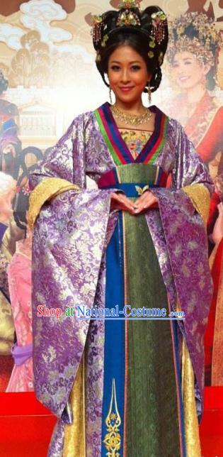 Chinese Ancient Tang Dynasty Princess Yongmu Dress Embroidered Replica Costume for Women