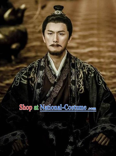 Chinese Ancient Tang Dynasty Chancellor Shi Siming Replica Costume for Men