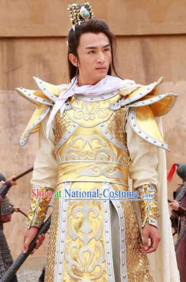 Chinese Ancient Tang Dynasty General Wu Sansi Replica Costume Helmet and Armour for Men