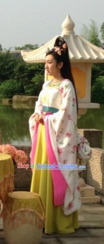 Traditional Chinese Ancient Costume Ancient  Tang Dynasty Hanfu Dress Clothing