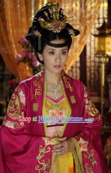 Chinese Ancient Tang Dynasty Princess Taiping Hanfu Dress Embroidered Replica Costume for Women