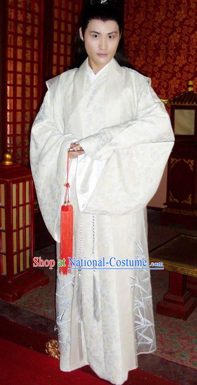 Chinese Ancient Tang Dynasty Nobility Childe Zhang Yizhi Replica Costume for Men