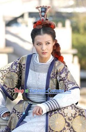 Chinese Ancient Tang Dynasty Princess Ankang Replica Costume for Women