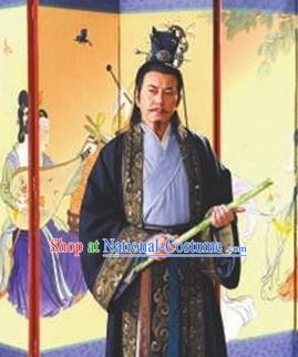 Chinese Ancient Emperor Xuanzong of Tang Dynasty Li Longji Replica Costume for Men