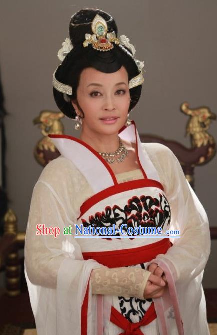 Chinese Ancient Empress Tang Dynasty Queen Wu Zetian Embroidered Replica Costume for Women