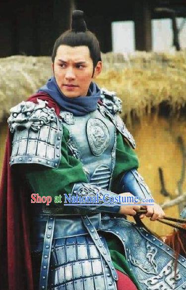 Chinese Ancient Tang Dynasty Military Officer General Qin Qiong Replica Costume for Men