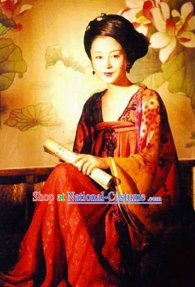 Traditional Chinese Ancient Tang Dynasty Palace Princess Taiping Embroidered Replica Costume for Women