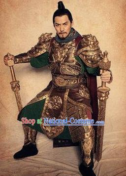 Chinese Ancient Tang Dynasty Swordsman General Qin Qiong Replica Costume for Men