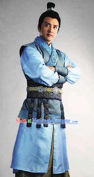 Chinese Ancient Tang Dynasty Swordsman Nobility Childe Xue Huaiyi Replica Costume for Men