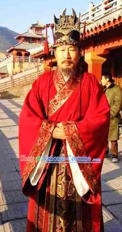 Chinese Ancient Tang Dynasty Minister Replica Costume for Men