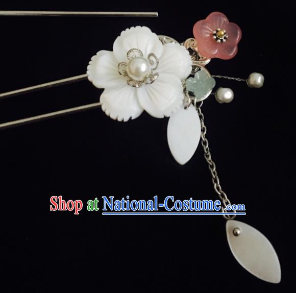 Traditional Chinese Ancient Hair Accessories Hair Stick Shell Flowers Hairpins for Women