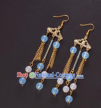 Handmade Bride Wedding Ear Accessories Hanfu Tassel Earrings for Women