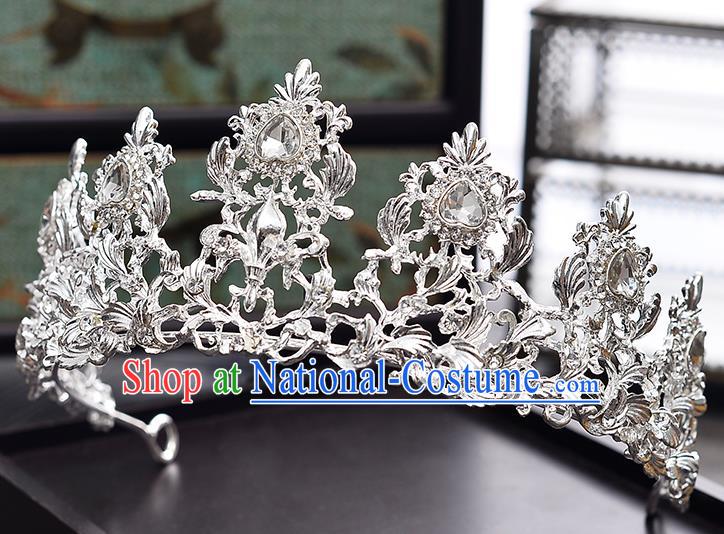 Handmade Bride Wedding Hair Accessories Crystal Royal Crown for Women