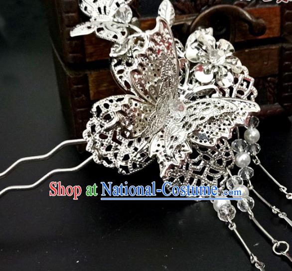 Traditional Chinese Ancient Wedding Hair Accessories Butterfly Hairpins for Women